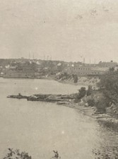 1913 South Brewer Maine Mill On Penobscot River RPPC Postcard Shore View picture