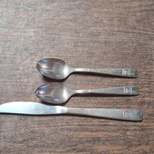 VTG Holiday Inn Engraved Silverware Plated Lot of 3 Hotel Motel Knife 2 Spoons picture