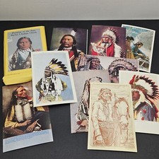 VTG Pack of 32 Native American Photos & Art Postcards Pictures of the Past Chief picture