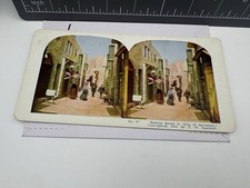 1904 Worlds Fair Moorish Street City of Jerusalem Ingersoll Stereoview 91 picture