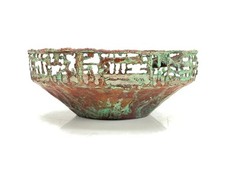 MARCELLO FANTONI MID-CENTURY BRUTALIST COPPER BOWL picture