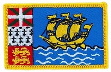 Patch embroidered Patch Flag Saint ST pierre and miquelon Fusible picture