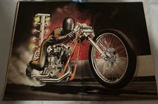 David Mann Biker Art -Center Fold Art Easy Rider Magazine(APRIL , 1988) VINTAGE picture