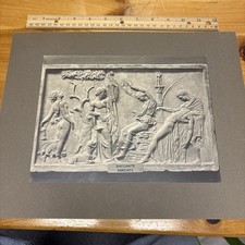 VTG Dying Bacchante Relief Mounted Greek Sculpture Photo Florence Uffizi Museum picture