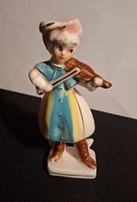 Vintage WDC Original Creation Japan Figurine Girl Playing Violin  picture