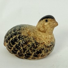 Vintage Button Quail Partridge Ceramic Pottery Small Figurine Bird Mini 2” picture