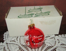 VTG 70'S RARE LARGE RED FRANKENMUTH CHRISTMAS ORNAMENT FROM BRONNER'S MICHIGAN picture