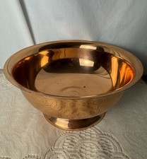 Vintage Coppercraft Guild Solid Copper Footed Pedestal Fruit Serving Bowl 9