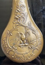 Original Civil War  Gun Powder Metal Flask US Eagle picture