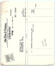 1951 John Plain & Co. Chicago invoice for Vacuum Service Set picture