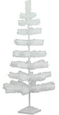 4FT White Tinsel Christmas Tree, 48-Inch Tall Centerpiece Display Tree picture