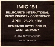 IMIC ’81 Kempinski Hotel Berlin 1981 1980 Ad 4AK9-5 picture