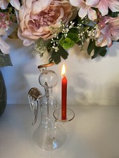 Vintage Parise  Soffieria Hand Blown Glass Angel with Candle Italy 6