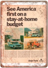 Metal Sign - 1967 Dodge Camper Special Auto Ad - Vintage Look Reproduction 10170 picture
