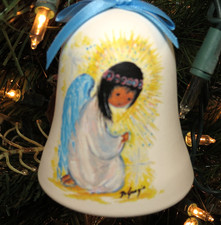 Vintage Ted DeGrazia Christmas Bell Ornament Collectors Limited Edition Signed picture