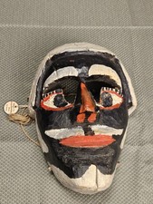 Vtg Handcraved Wooden Mexican Mask 8x5