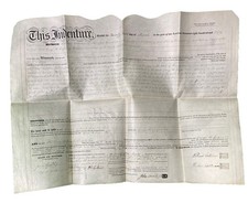 Arlington Township Montgomery Co PA Antique 1858  Vellum Indenture  Land Deed picture