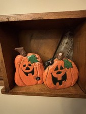 Eddie Walker Midwest of Cannon Falls Halloween - Set of 2 Vintage Pumpkins picture