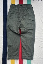 Vintage Rare 1953 British Army Combat Sateen Trousers 1952 Pattern, Swift Zip, L picture