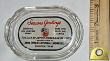 Vintage Lebus International Engineers Longview Texas Glass Advertising Ashtray picture