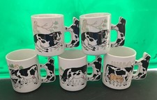 Vintage Holstein Cow Calf Farm Coffee Mug with Cow-Shaped Handle (5) picture