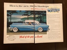 1955 BUICK RIVIERA  4 DOOR HARDTOP 2-Page color Time Magazine Print Ad picture