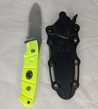 Vintage Benchmade 100S Fluorescent River Rescue Knife & Sheath Elishewitz Design picture