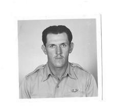 VTG B&W Small Official Photograph Air Force Identified Officer 