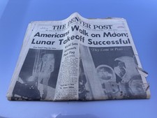Vtg Newspaper Lot WWII End VJ Day JFK Assassination Apollo 11 Moon Landing FDR picture