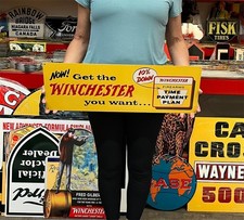 Vintage Style Metal Sign Winchester Payment Plan NOT Porcelain 25x8 Made USA picture