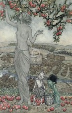 Illustration from A Dish of Apples 2, 1921, Arthur Rackham *Art Postcard* picture