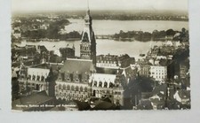 HAMBURG, Rathaus mit Binnen und Aufsenalster - Real Photo Unposted Postcard picture