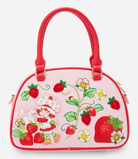 Strawberry Shortcake Pink & Red Strawberry Floral Design Handbag Purse picture