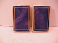 2 Decks NOS Sealed Congress Playing Cards Cell-u-tone Finish Purple Gold Trim G picture