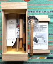 Japanese Kakuri Carpenter Tool Set L-Shaped Ruler, Hammer etc. With Case Unused picture
