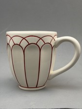 Country Living Red Patterned Ceramic Mug - Dishwasher & Microwave Safe picture
