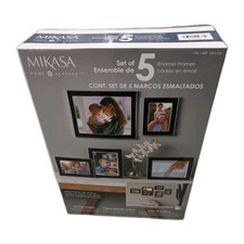 Mikasa Enamel Frames Set Of 5 - Black. NEW picture