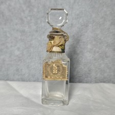 Vintage Wrights White Rose Perfume Bottle Glass Stopper Tax Seal Antique Decor picture