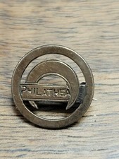 ANTIQUE PHILATHEA Literary Biblical Society PIN Crescent Moon picture