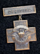 WWI US Homefront OFFICIAL Allied Bazaar June 1916 War Relief Lapel Pin Back 2295 picture