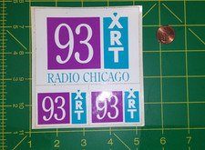 VINTAGE 93 XRT BROWN OVAL Sticker / Decal ORIGINAL OLD STOCK picture