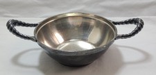 Bowl Butter Dish Silverplate With Handles Vintage picture