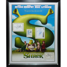 Shrek Full-Size Movie Poster Deluxe Framed with Mike Myers, Eddie Murphy, Camero picture