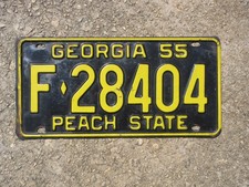 1955 Georgia License Plate GA Chevrolet Ford Chevy Dodge F 28404 picture
