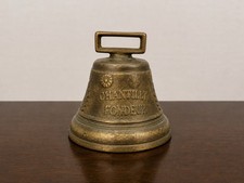 Vintage Swiss Style Cast Brass Cow Bell Chantilly Fondeur 1878 S Nickel & Cie picture