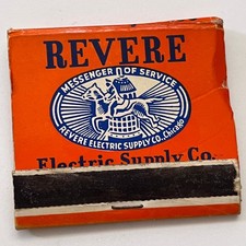 Revere Electric Supply Co 2501 Washington Ave Vintage Matchbook Cover TB8-MB3-2 picture