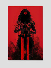 Absolute Wonder Woman Red & Black Premium Giclee Print 11x17 DC Comics Wall Art picture