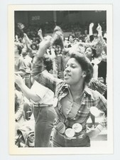 Vintage Photo African American Basketball Fan Cheers Central HS St Paul MN 1970 picture