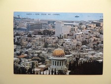 Haifa Israel vintage postcard aerial view from Mt. Carmel picture