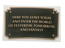 Disney D23 Gold Member Disneyland Park Entrance Replica Plaque New picture